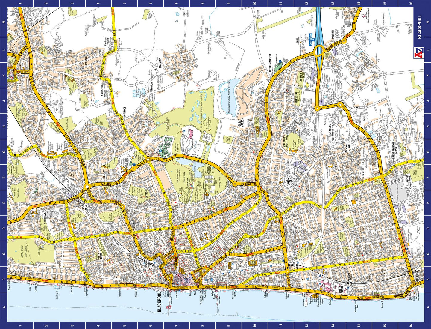 A-Z Map of Blackpool 1000 Piece Jigsaw
