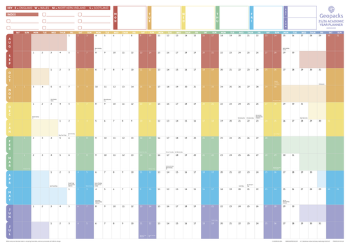 2025 / 2026 Academic Year Wall Planner