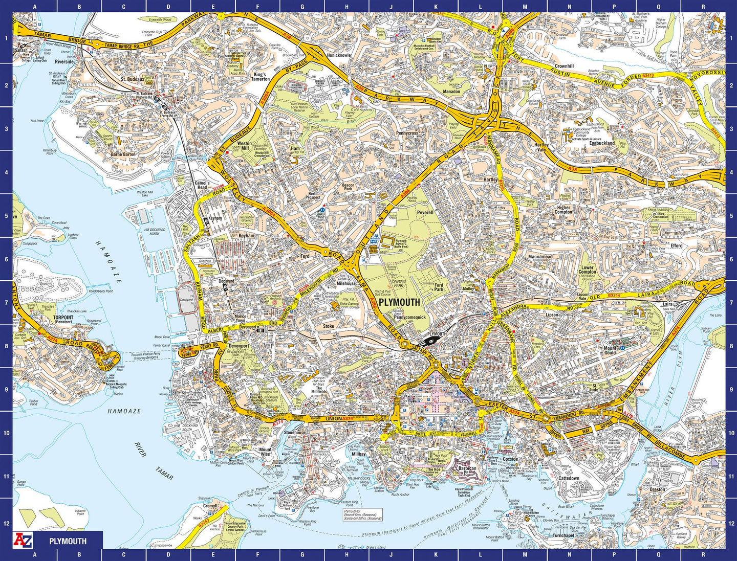 A-Z Map of Plymouth 1000 Piece Jigsaw