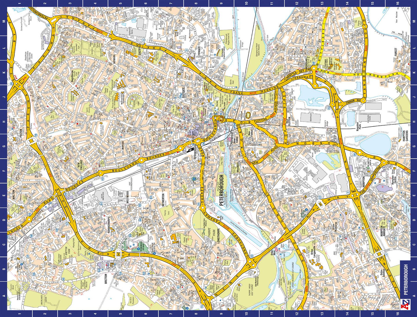 A to Z Map of Peterborough 1000 Piece Jigsaw