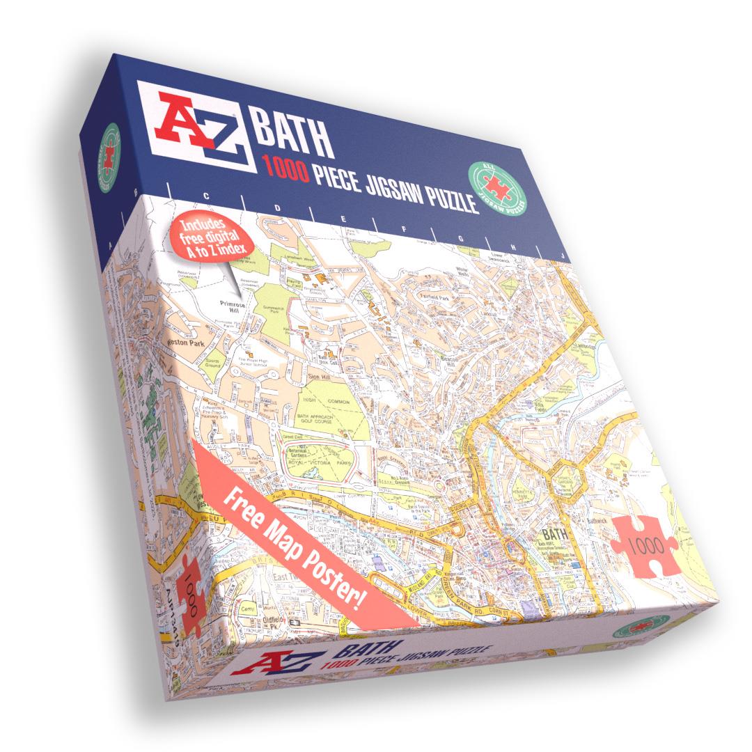 A to Z Map of Bath 1000 Piece Jigsaw
