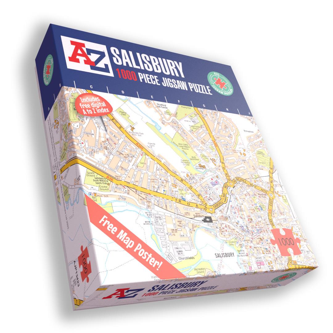 A to Z Map of Sailsbury 1000 Piece Jigsaw
