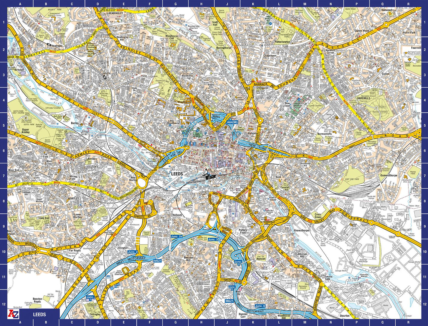 A-Z Map of Leeds 1000 Piece Jigsaw