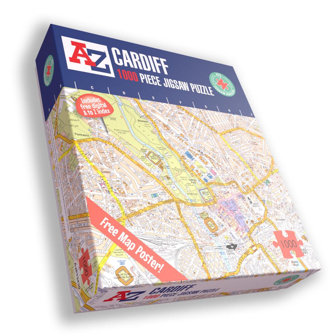 A to Z Map of Cardiff 1000 Piece Jigsaw