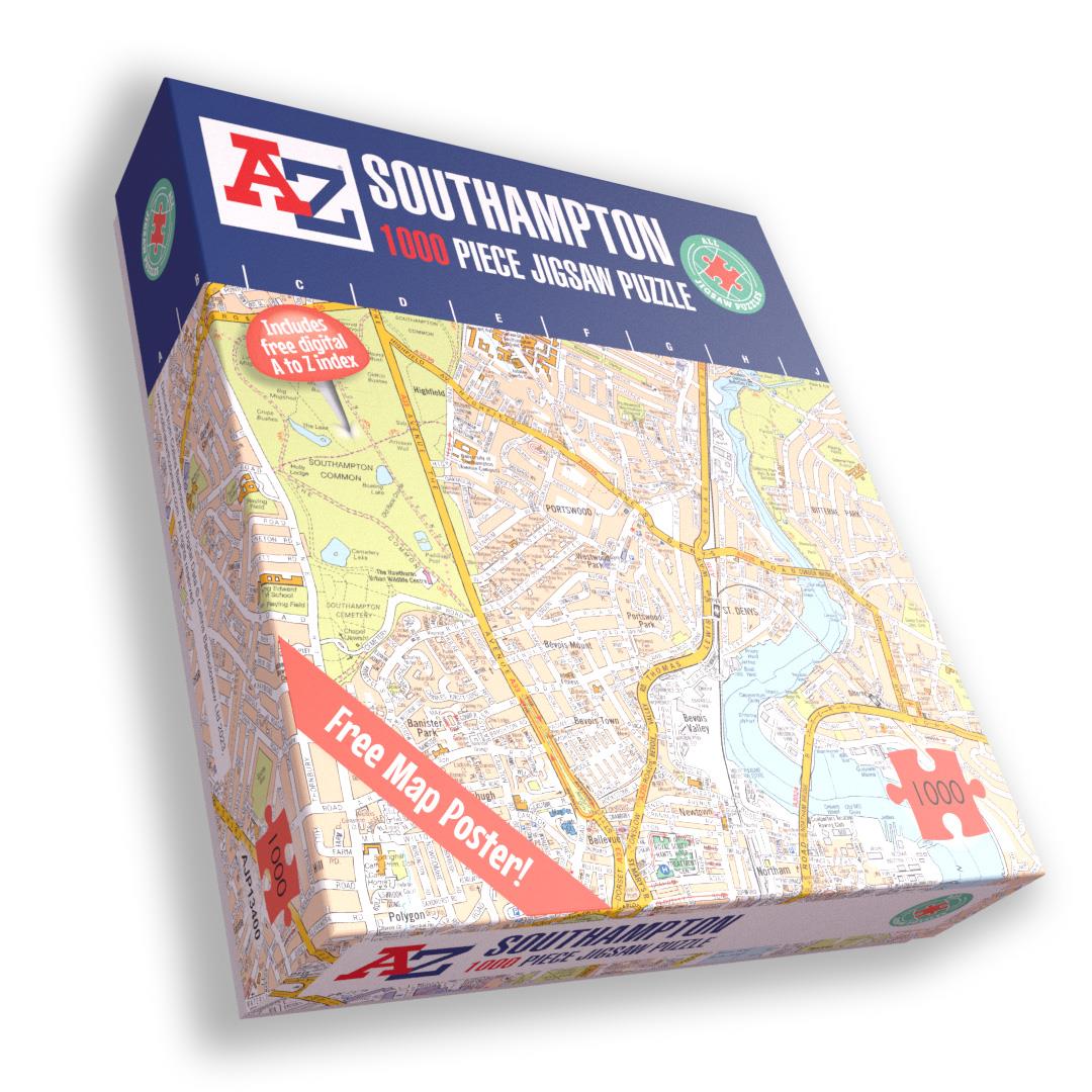 A to Z Map of Southampton 1000 Piece Jigsaw