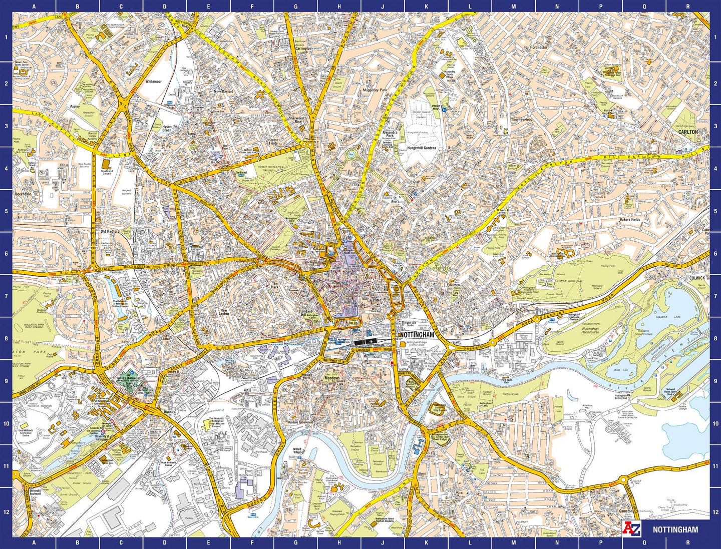 A to Z Map of Nottingham 1000 Piece Jigsaw