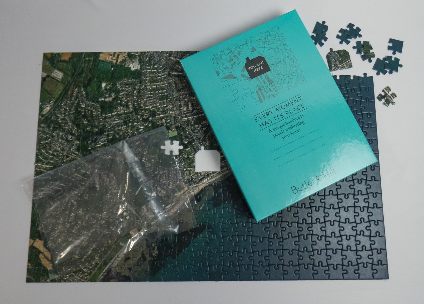 Customised Map Jigsaw Puzzle - 400 piece / Aerial Photography (England and Wales only)