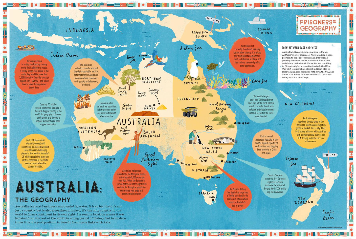 Prisoners of Geography Australia Educational Wall Map