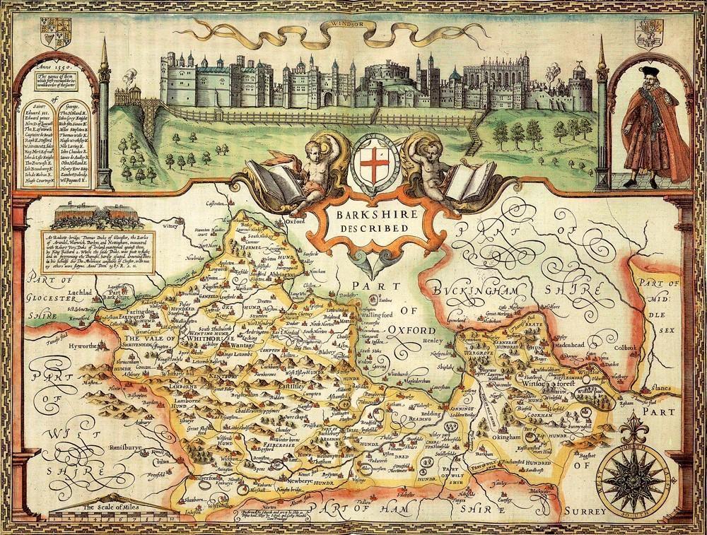 Berkshire Historical Map 1000 Piece Jigsaw Puzzle (1610) - All Jigsaw Puzzles