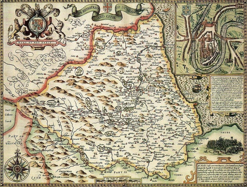 Durham Historical Map 1000 Piece Jigsaw Puzzle (1610) - John Speed - All Jigsaw Puzzles