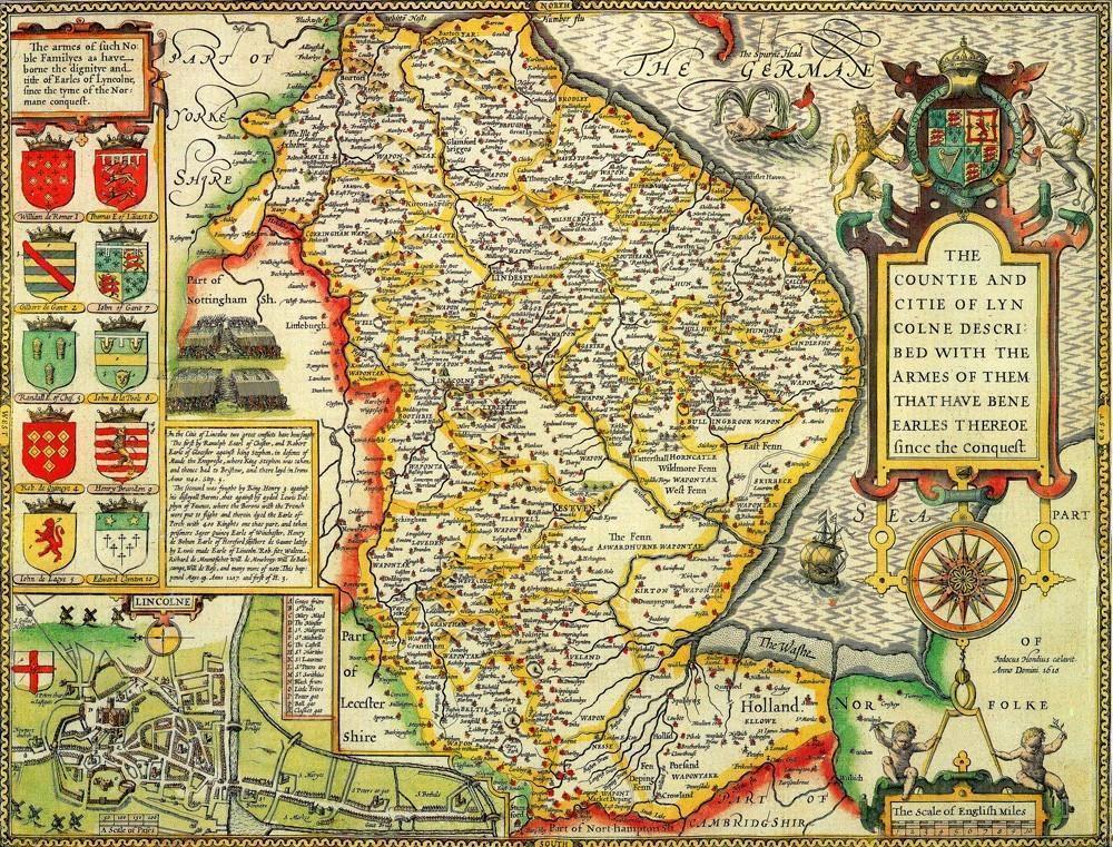 Lincolnshire Historical Map 1000 Piece Jigsaw Puzzle (1610) - All Jigsaw Puzzles UK
- 1