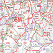 Wall Maps - London And The M25 Postcode Wall Map - Sector Map 8