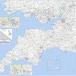Wall Maps - South West England And South Wales Regional Road Map - Wall Map 7