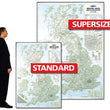 Wall Maps - Supersize UK Counties Wall Map