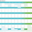Tax Planner - 2026/27 Fiscal Wall Planner - Green (Giant 119x93cm)