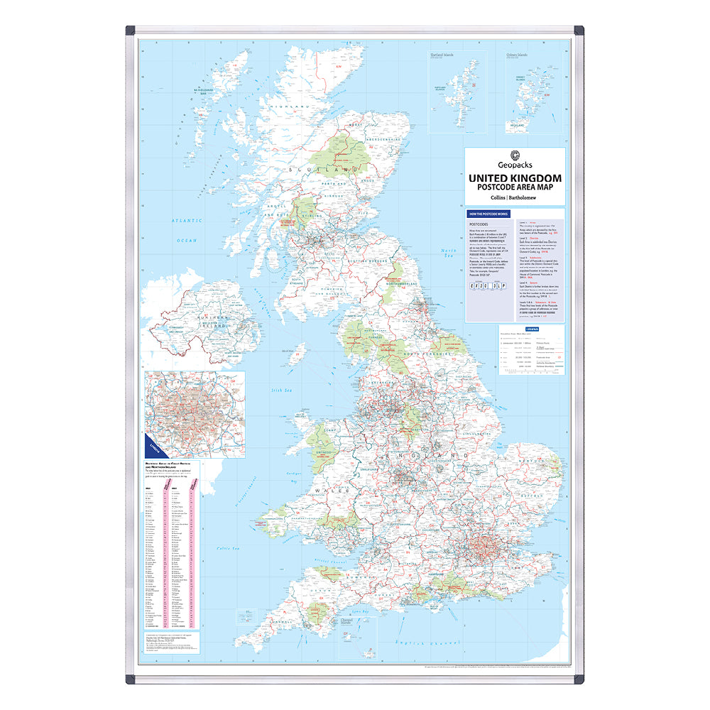 Supersize GB Postcode Area Wall Map – Map Marketing