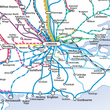 UK Rail Operators Map 60th Edition - Laminated Railway Wall Map