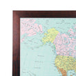 World Wall Map - showing Political Detail complete with Flags