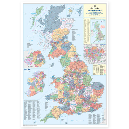 Counties UK Wall Map (Laminated)