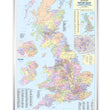 British Isles Counties Map - County Wall Map of UK and Ireland