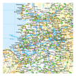 British Isles Motoring Map - A-Z Road Wall Map of UK