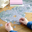 UK Hometown Heart-Shaped Map Jigsaw Puzzle