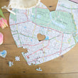 UK Hometown Heart-Shaped Map Jigsaw Puzzle