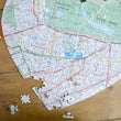 UK Hometown Heart-Shaped Map Jigsaw Puzzle