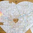UK Hometown Heart-Shaped Map Jigsaw Puzzle