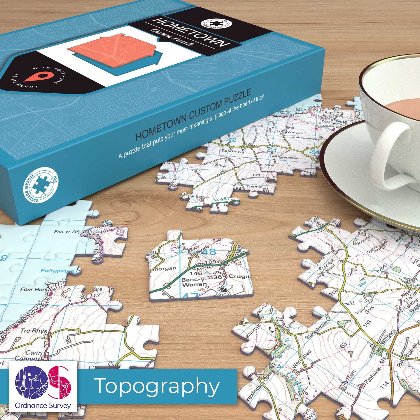 Hometown UK Personalised Map Jigsaw Puzzle