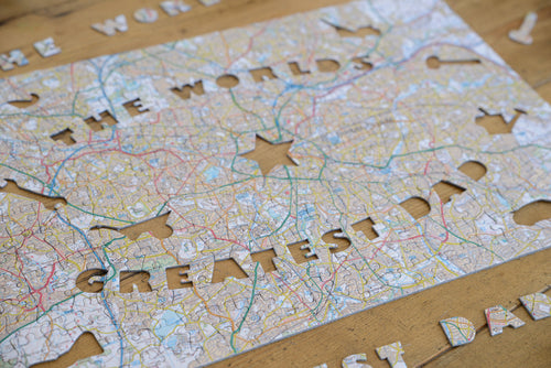 UK Hometown Best Dad in The World Jigsaw Puzzle