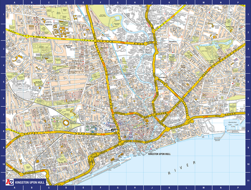A-Z Map of  Kingston Upon Hull 1000 Piece Jigsaw