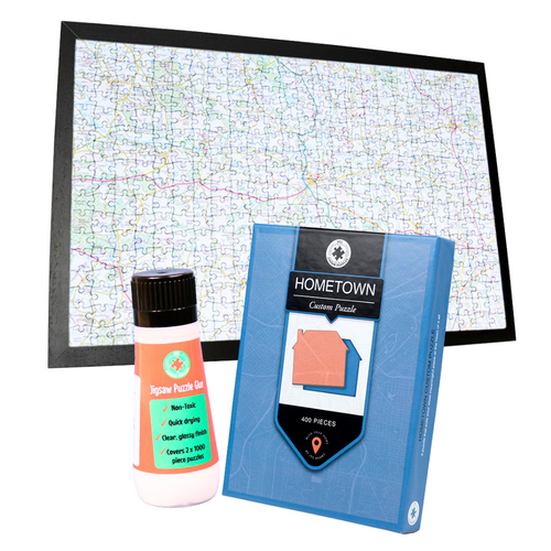 Hometown Framed Map Jigsaw Bundle
