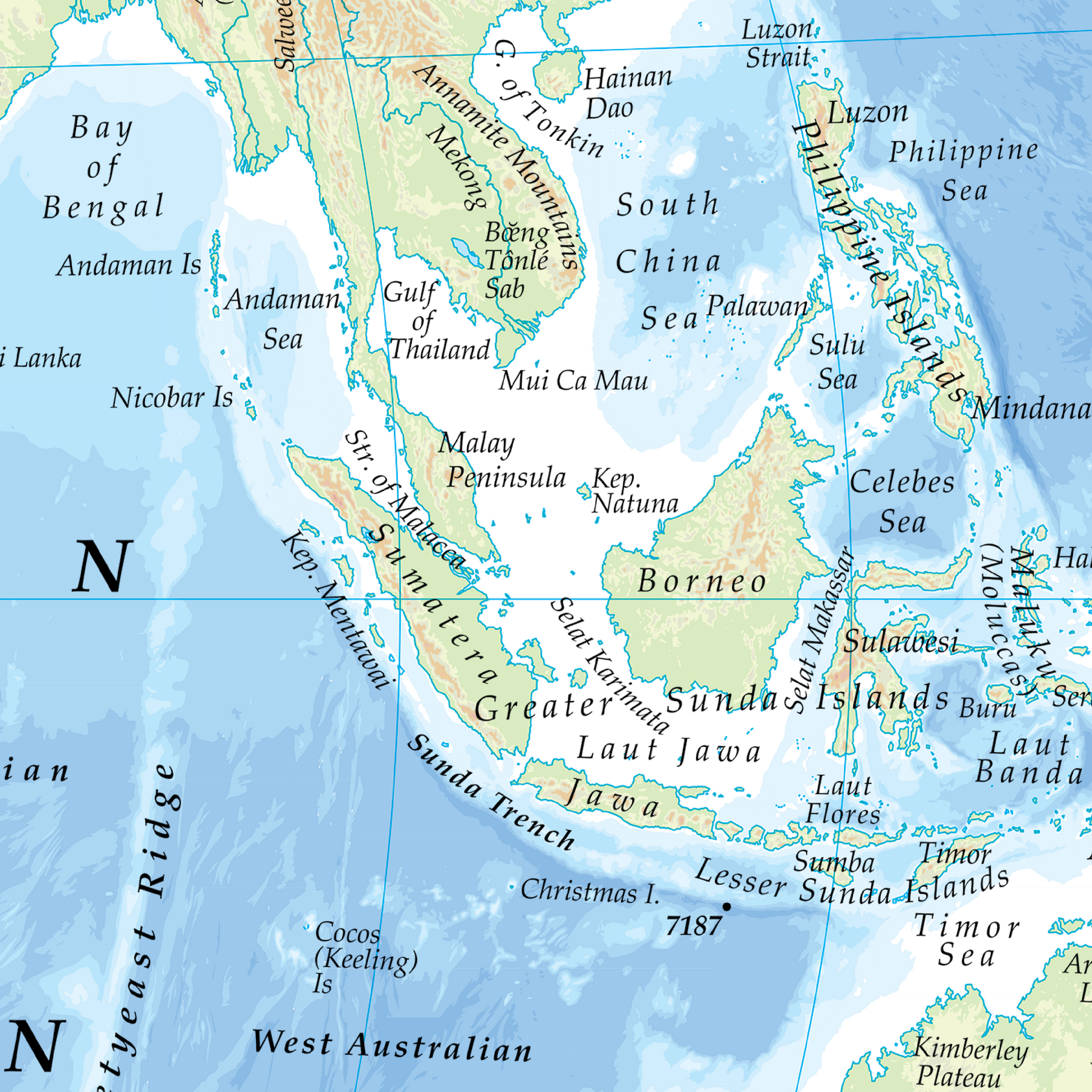 World Physical Features Map Map Marketing