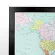 World Wall Map - showing Political Detail complete with Flags