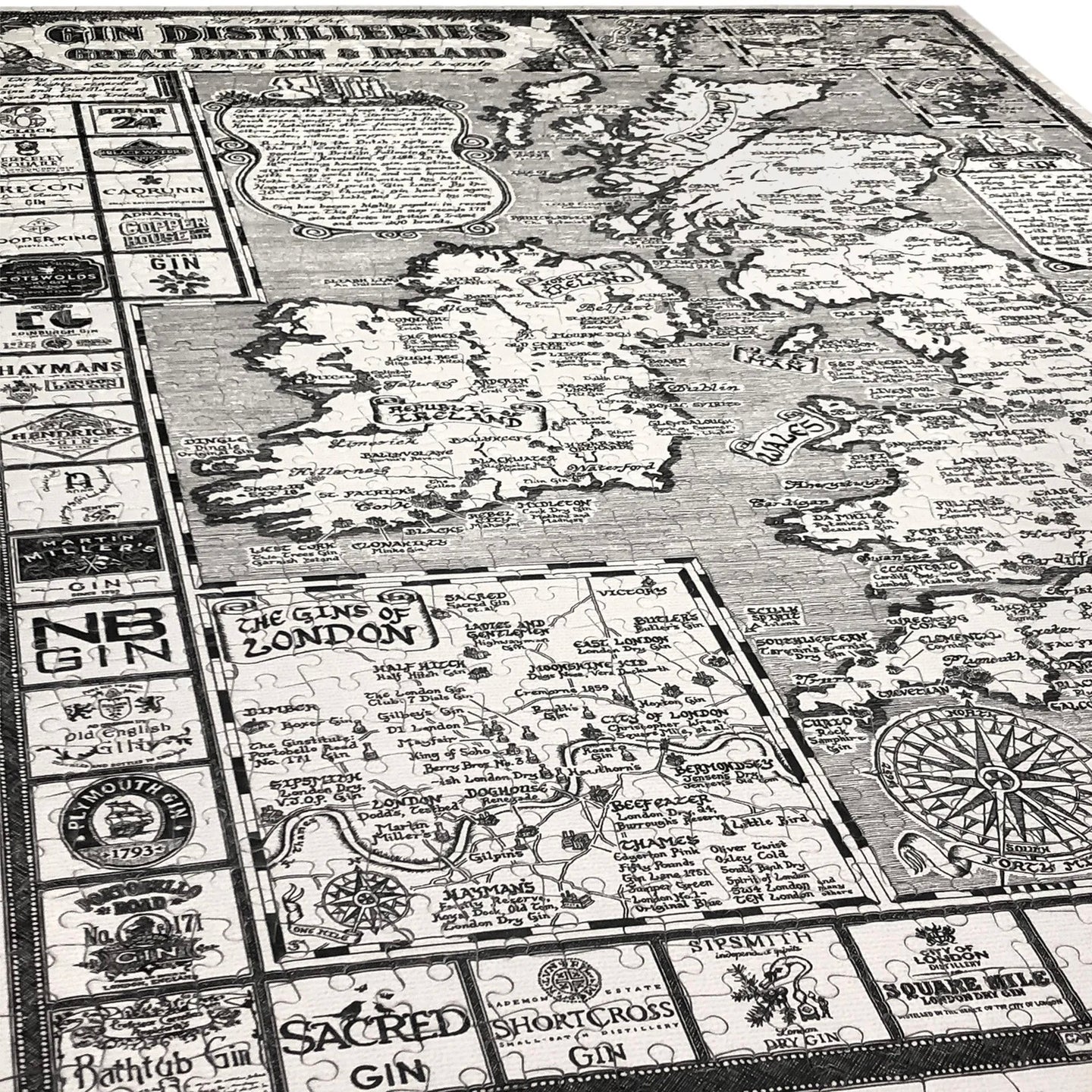 Gin Map Jigsaw 
Puzzle - 1000 pieces