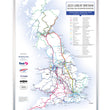 UK Rail Operators Map 60th Edition - Laminated Railway Wall Map