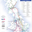 UK Rail Operators Map 60th Edition - Laminated Railway Wall Map