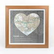 Wall Art - Personalised Framed Dictionary Definition Map - Love