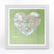 Wall Art - Personalised Framed Dictionary Definition Map - Love