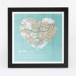 Wall Art - Personalised Framed Dictionary Definition Map - Love