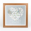 Wall Art - Single Heart – Personalised Map Art