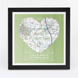 Wall Art - Single Heart – Personalised Map Art