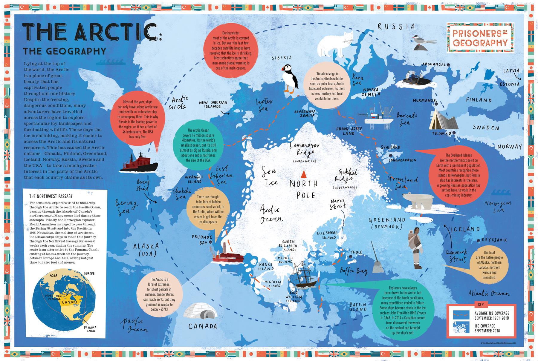 Prisoners of Geography The Arctic Educational Wall Map – Map Marketing