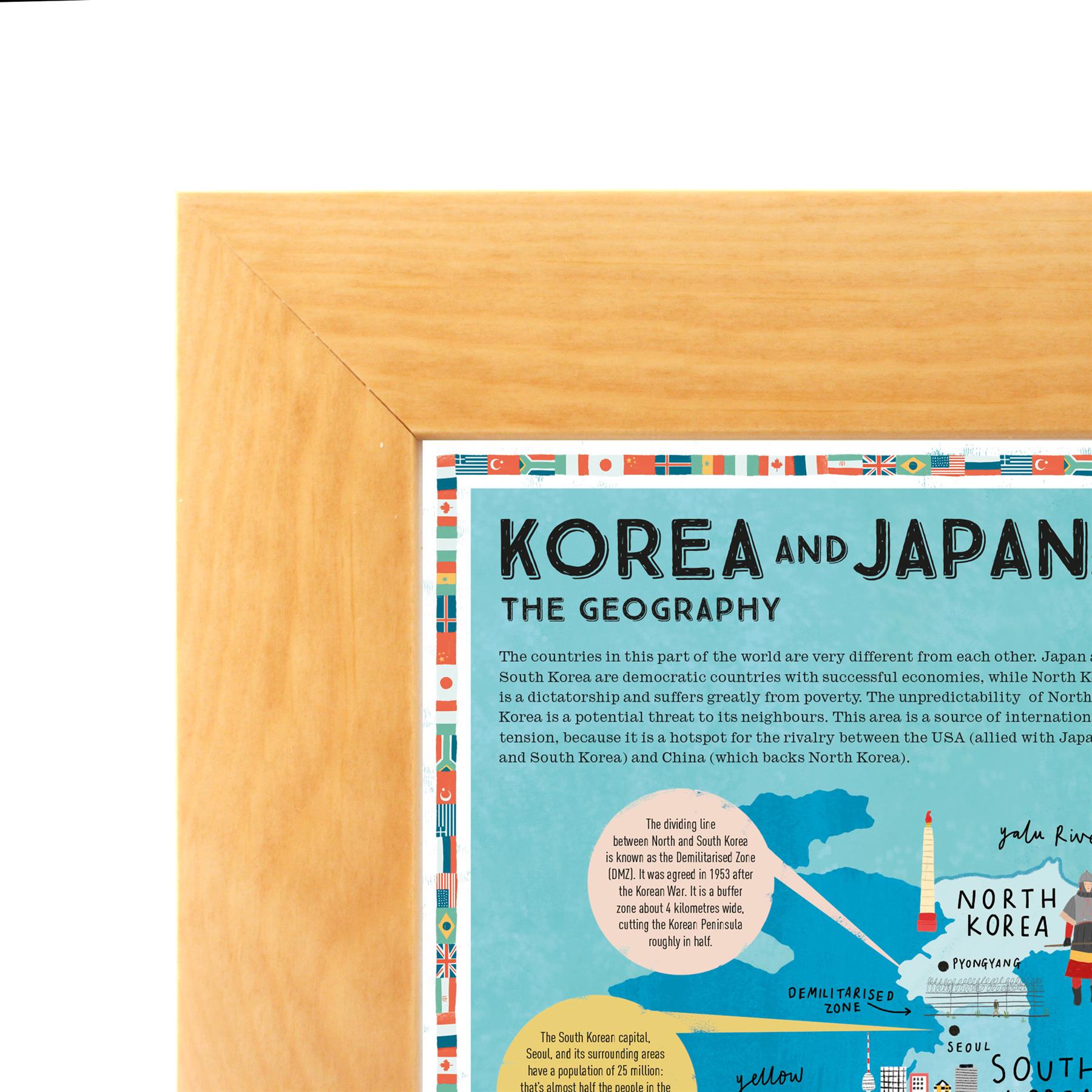 Prisoners of Geography Korea and Japan Educational Wall Map Map Marketing