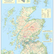 Scotland Road Map  - Laminated Wall Map of Scotland