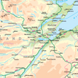 Scotland Road Map  - Laminated Wall Map of Scotland