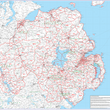 Northern Ireland (Belfast) Postcode Wall Map - Sector Map 36