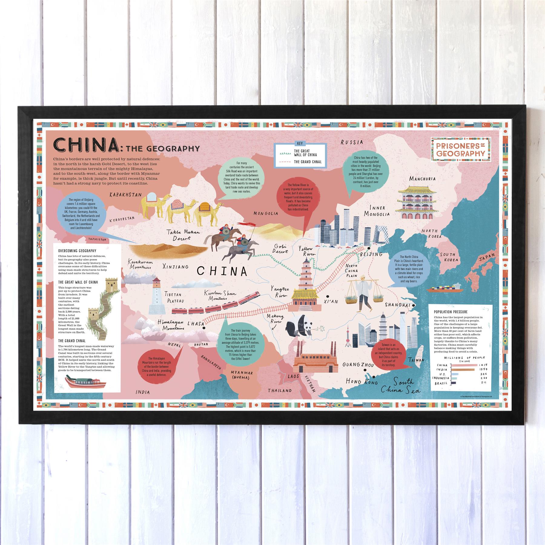 Prisoners of Geography China Educational Wall Map Map Marketing