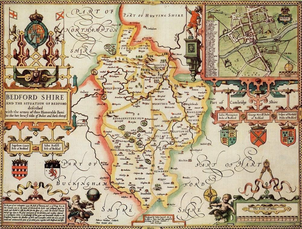 ベストセラー 1000 Map Historical Bedfordshire Piece John - Puzzle Jigsaw ジグソーパズル